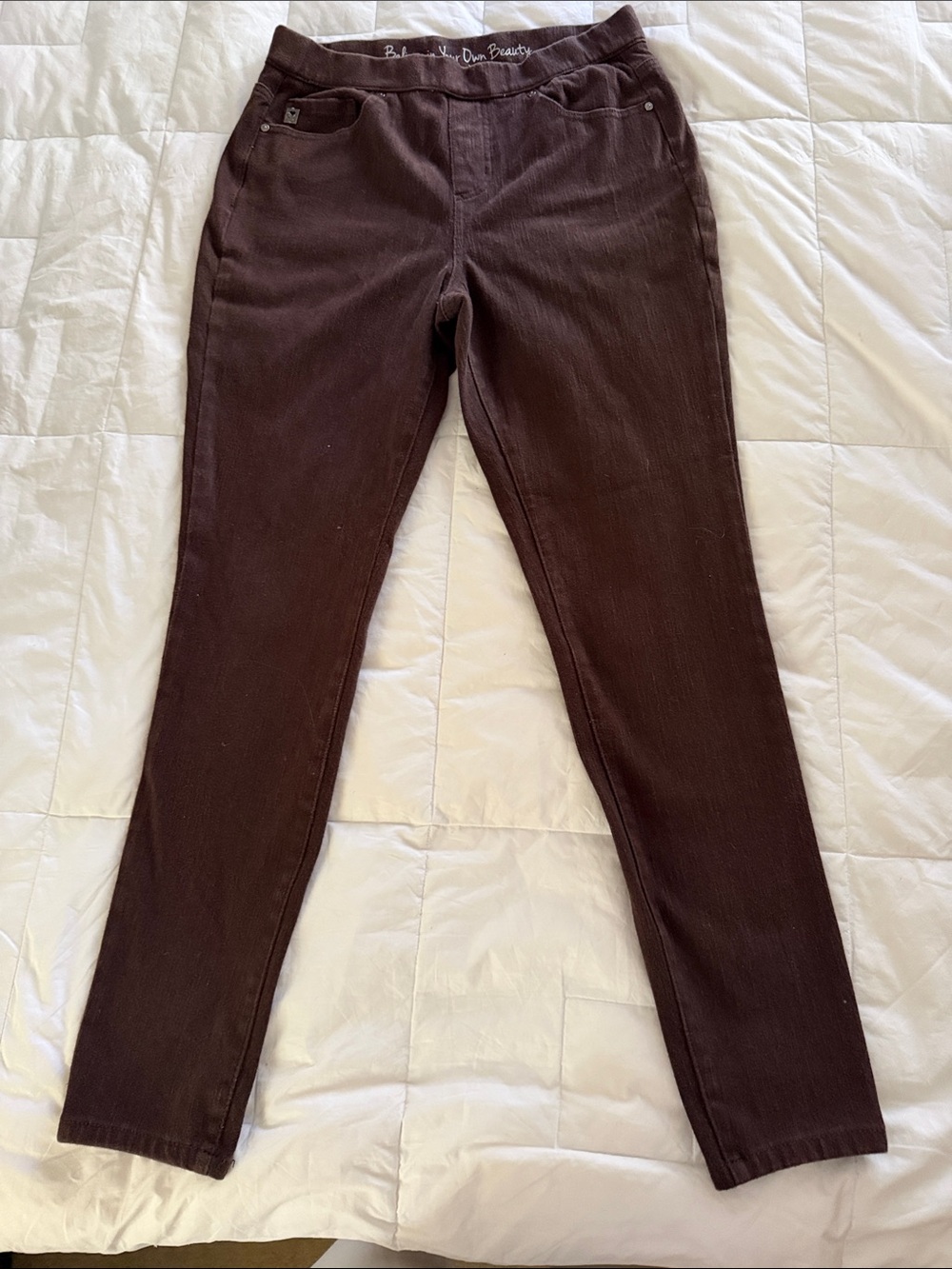 Belle by Kim Gravel Women's Dark Brown Skinny Jeans